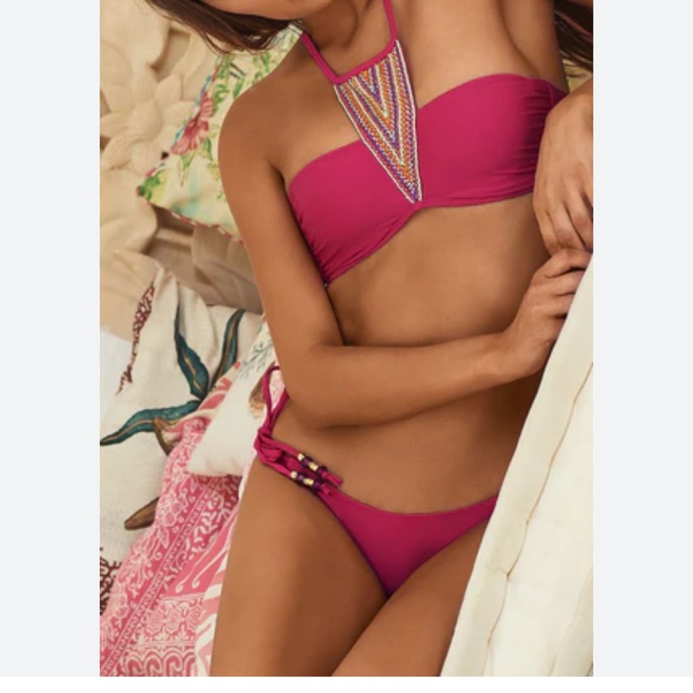 PilyQ Dahlia beaded bikini size M. Never worn!